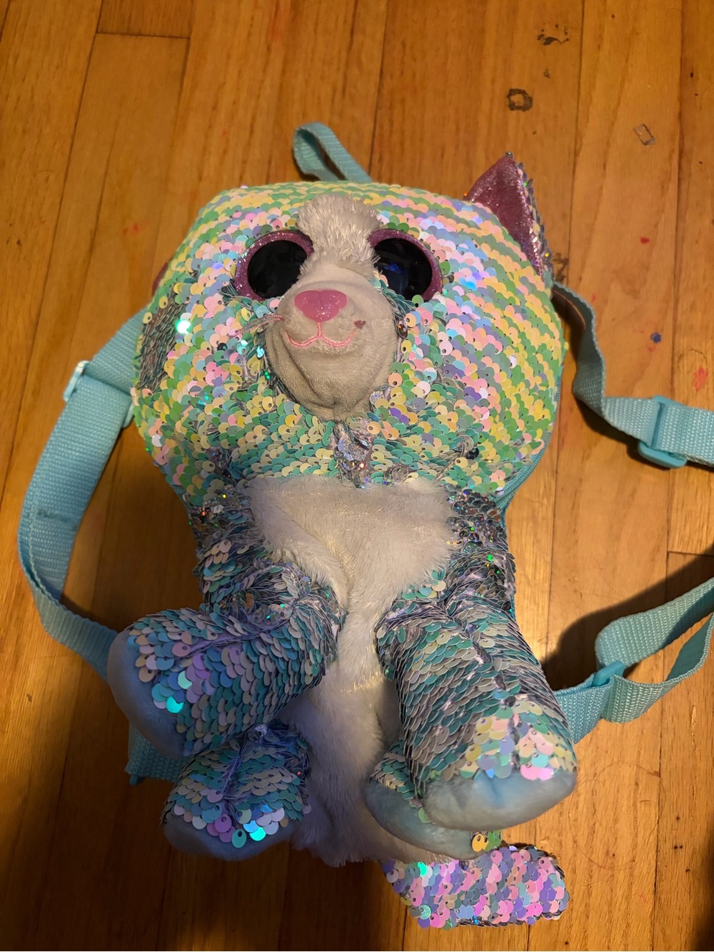 Multicolor plushy back pack